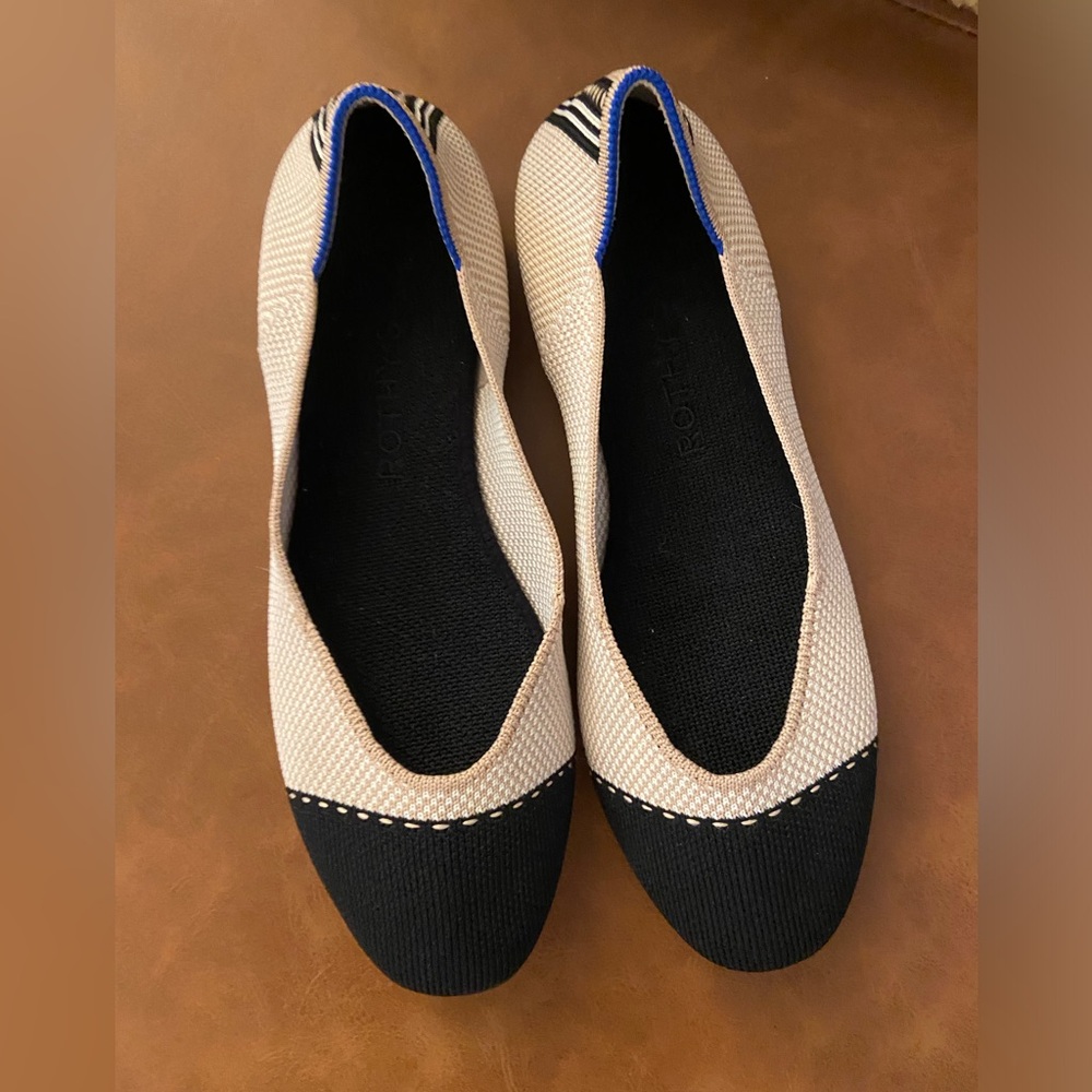 Rothy’s - The square-toed flat in Tuxedo